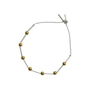 JENNY BIRD Sylvie Bracelet Two Tone Silver Dipped Brass Adjustable Bracelet